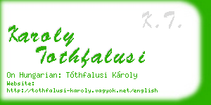 karoly tothfalusi business card